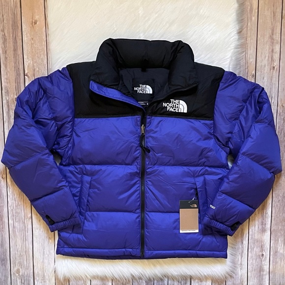 north face nuptse aztec blue